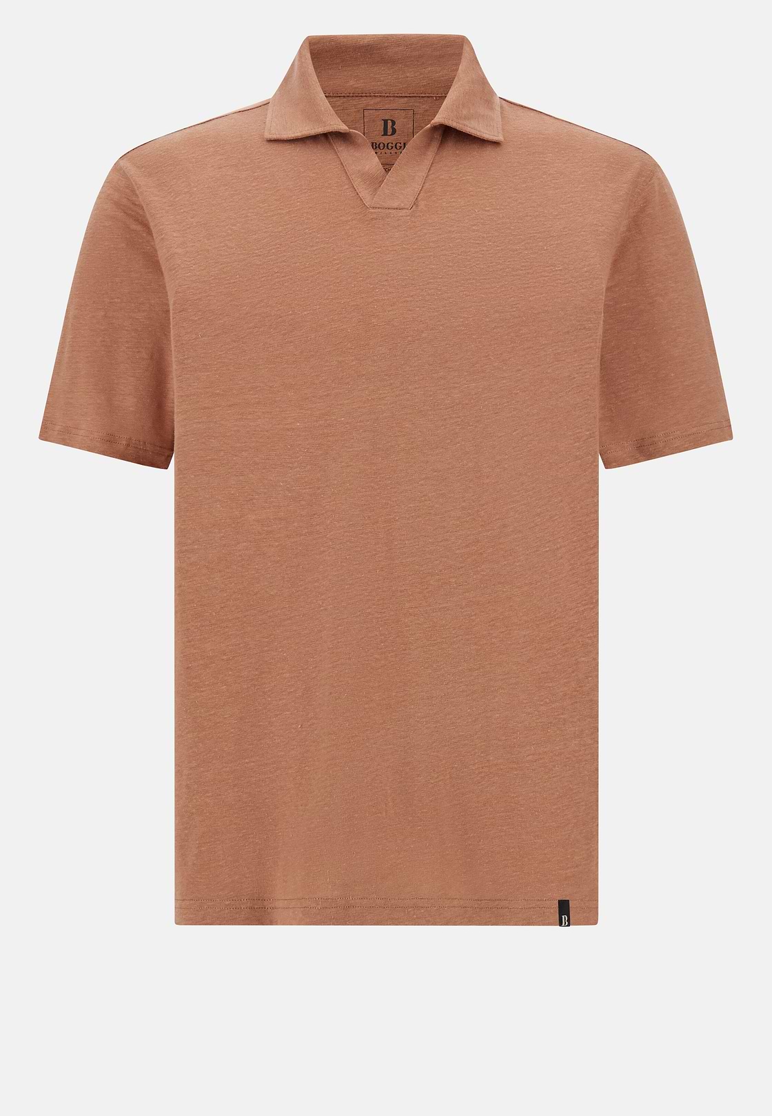 Stretch Linen Jersey Polo Shirt, Rot, hi-res