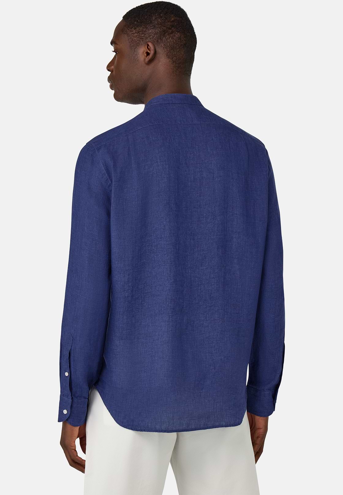Regular Fit Linen Shirt, Navy blue, hi-res