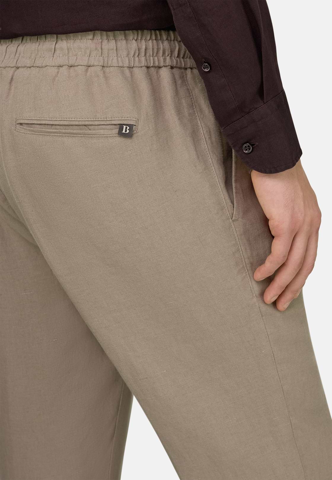 City Linen Trousers, Taupe, hi-res, 4