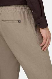 City Linen Trousers, Taupe, thumb, 4