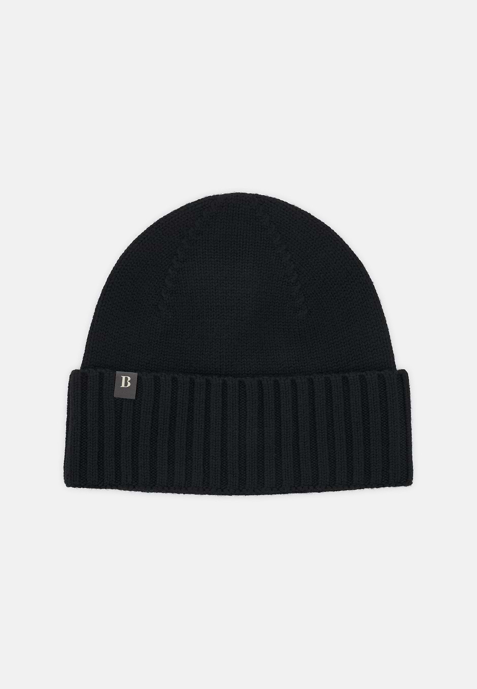 Beanie in Wool Blend, Black, hi-res