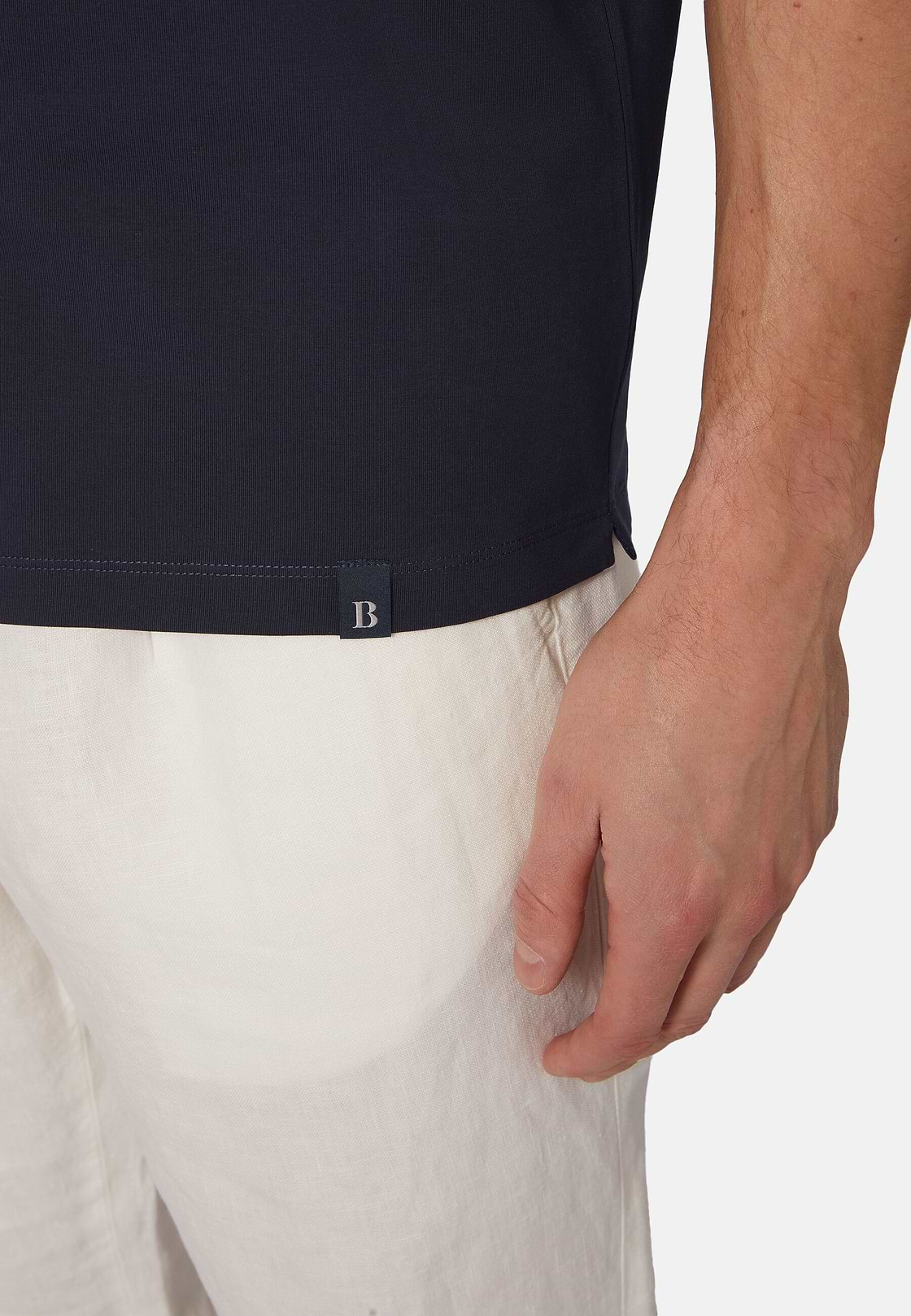 Polo En Coton Supima Stretch, bleu marine, hi-res