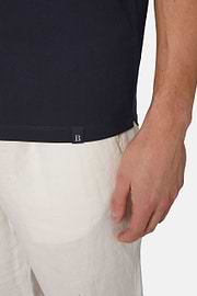 Polo En Coton Supima Stretch, bleu marine, hi-res