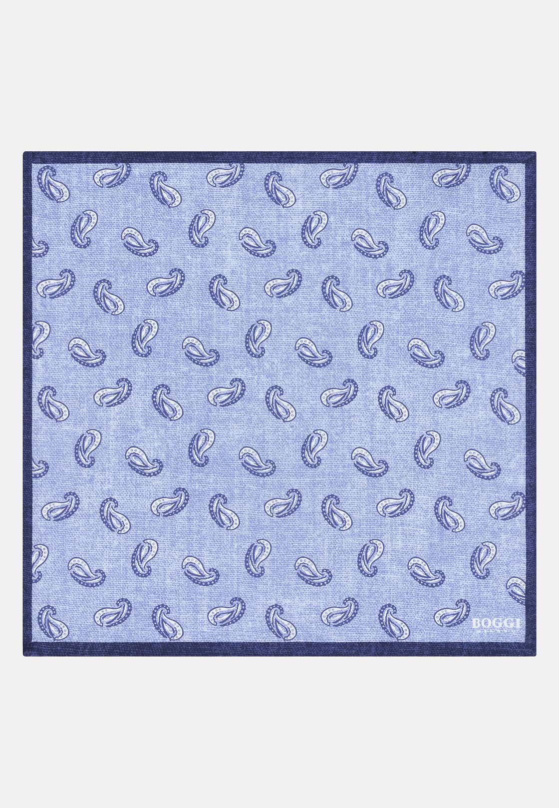 Pochette De Costume En Soie Paisley Gris - Fabriqué En Italie - Segni E Disegni