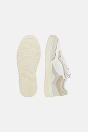 Leather Mix Trainers, Sand, hi-res