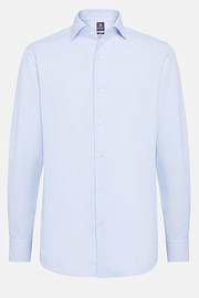 Regular Fit Honeycomb Cotton Shirt, Light Blue, hi-res