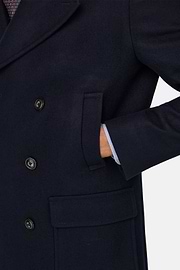 Double-Breasted Wool Coat, Navy blue, thumb, 3