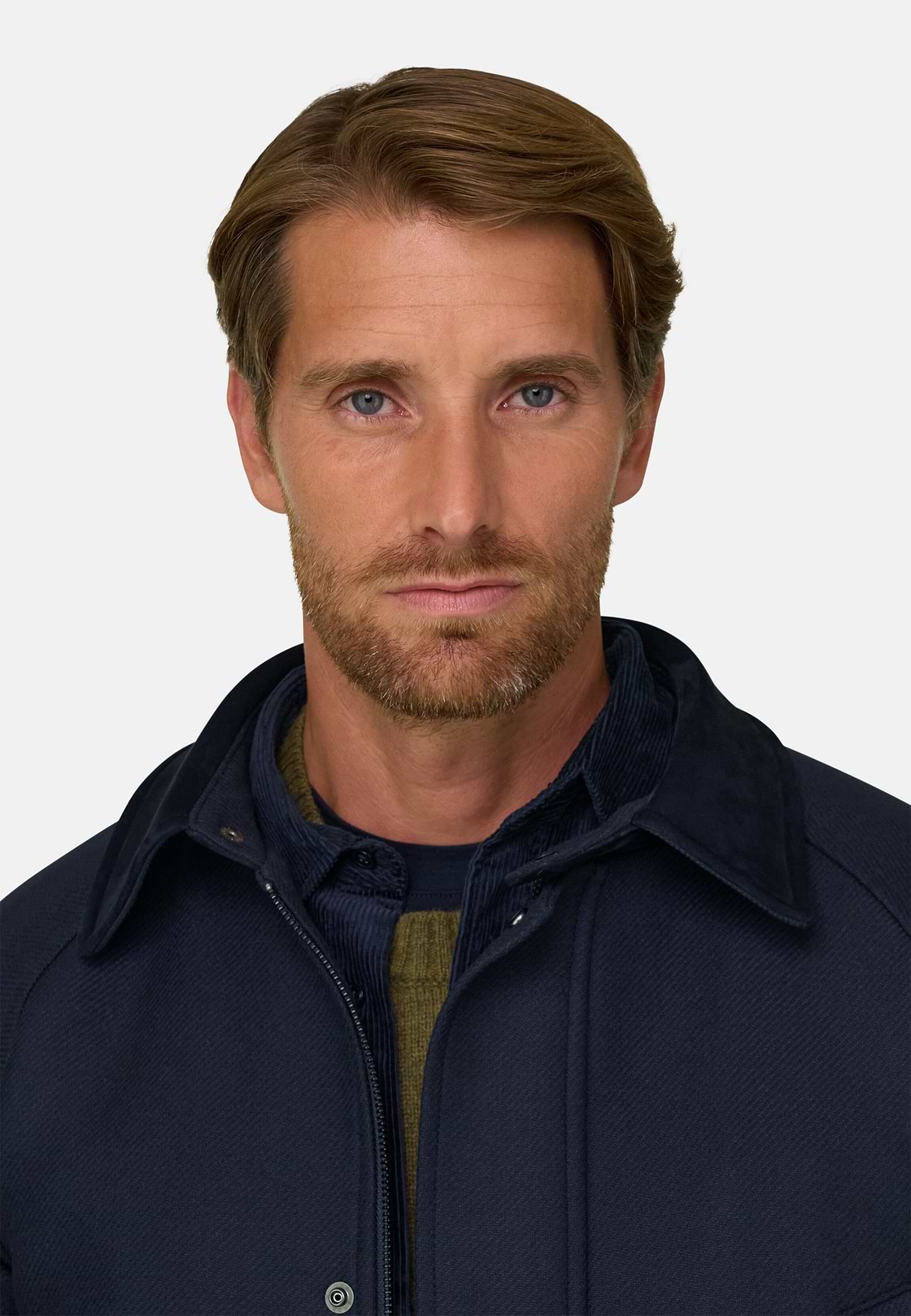 Peacoat Padded in Wool Blend, Navy blue, hi-res, 3
