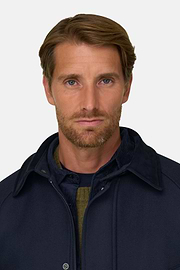Peacoat Padded in Wool Blend, Navy blue, thumb, 3