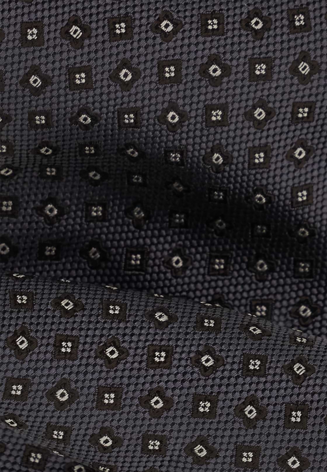 Tie Jacquard Micro Patterned Silk, Grey, hi-res, 2