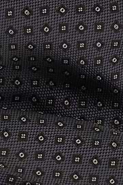 Tie Jacquard Micro Patterned Silk, Grey, thumb, 2