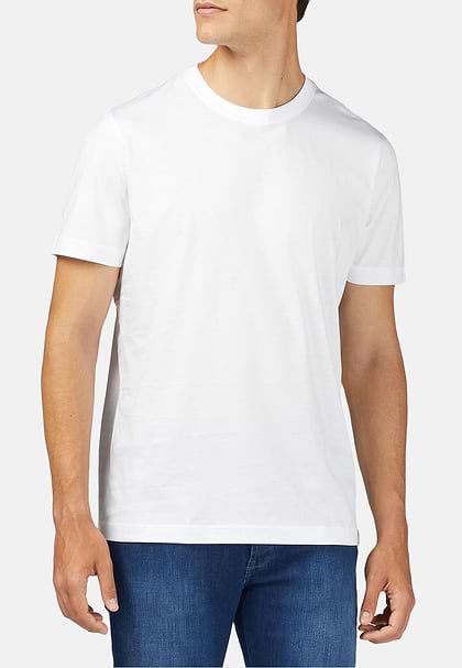 Pima Cotton Jersey T-Shirt, White, hi-res