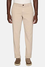 Stretch Cotton Trousers, Sand, hi-res