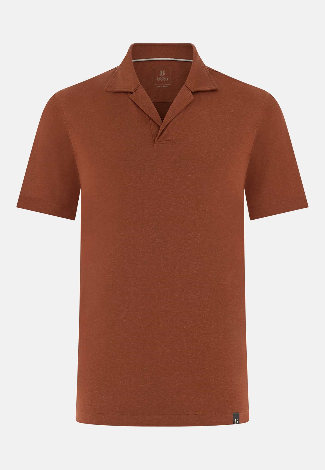 Polo In Misto Lino, Rouge, hi-res, 5