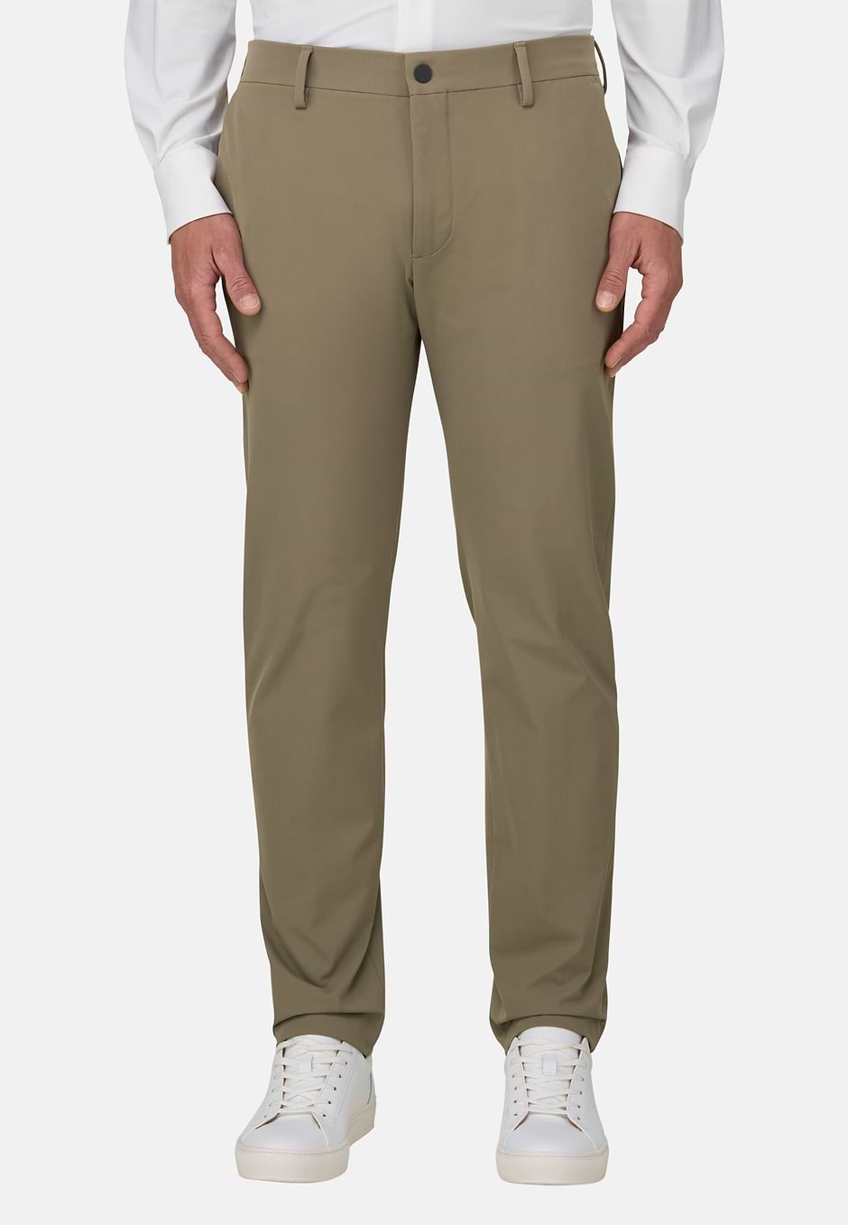 B Tech Stretch Performance Nylon Trousers, Taupe, hi-res