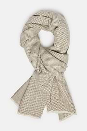 Herringbone Wool Scarf, Taupe, hi-res