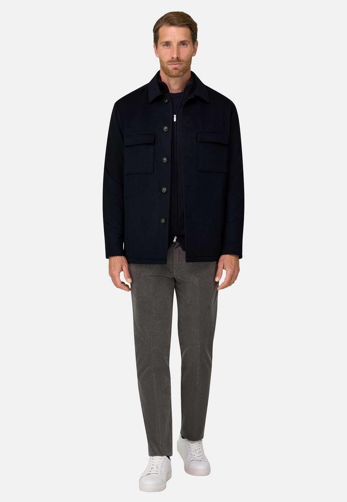 Shacket Wool Cashmere, Navy blue, hi-res, 2
