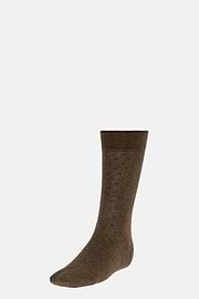 Pinpoint Design Socks in Organic Cotton, Brown, hi-res