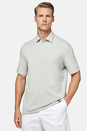 Polo Shirt In Stretch Supima Cotton, Light grey, hi-res