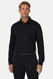 Ls Pima Cotton Polo, Black, thumb, 1