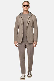 Madison Cotton Blend Sweatshirt Jacket, Taupe, hi-res