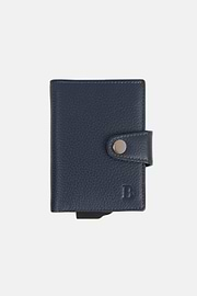 Leather Credit Card Holder, Navy blue, hi-res