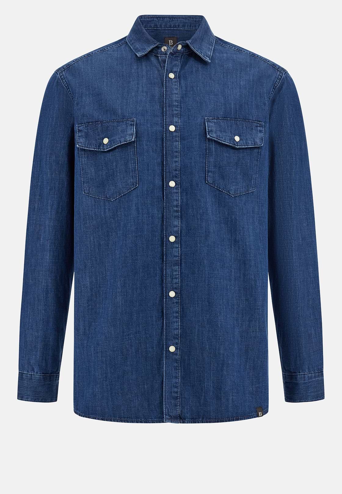 Surchemise En Coton Denim, Bleu, hi-res