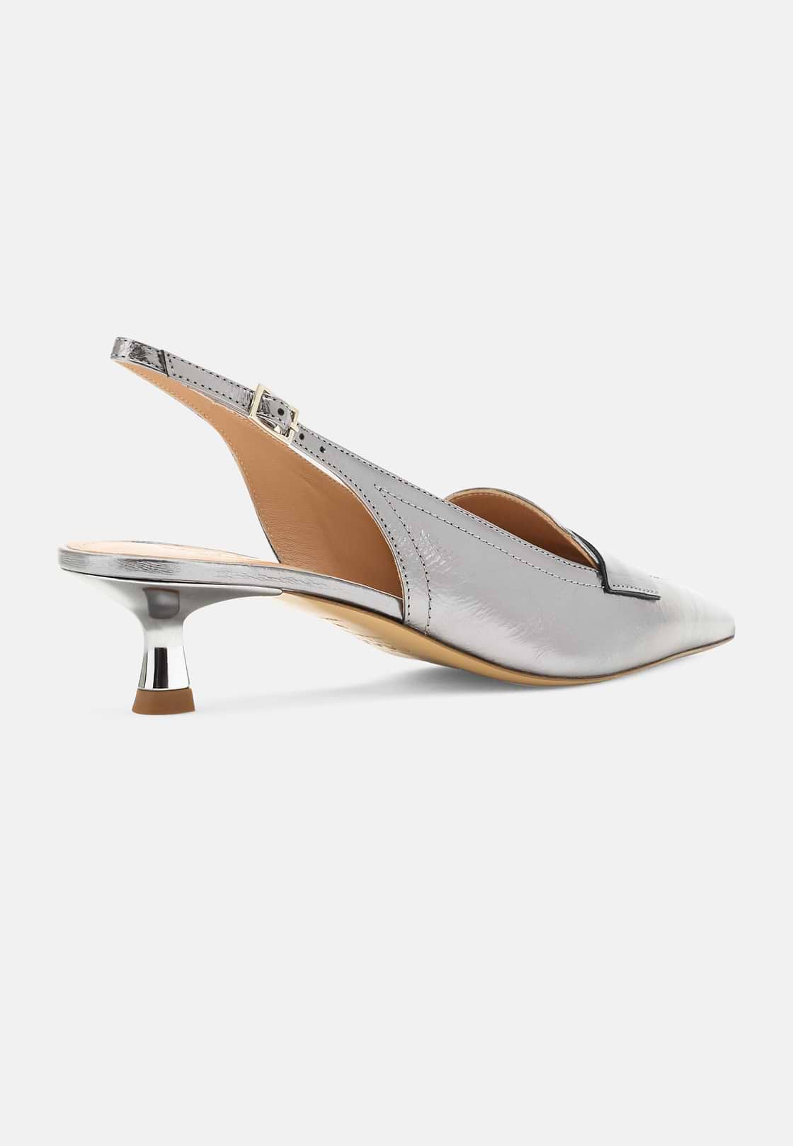 Laminated Leather Slingbacks, DKSL, hi-res, 5