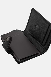 Leather Credit Card Holder, Black, hi-res