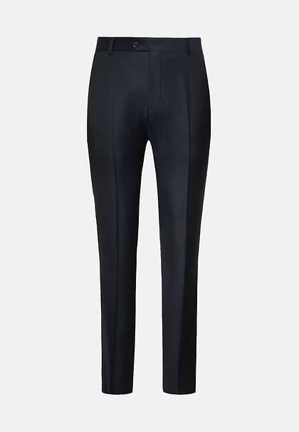 Hose aus Reiner Super-130-Wolle, Navy blau, hi-res