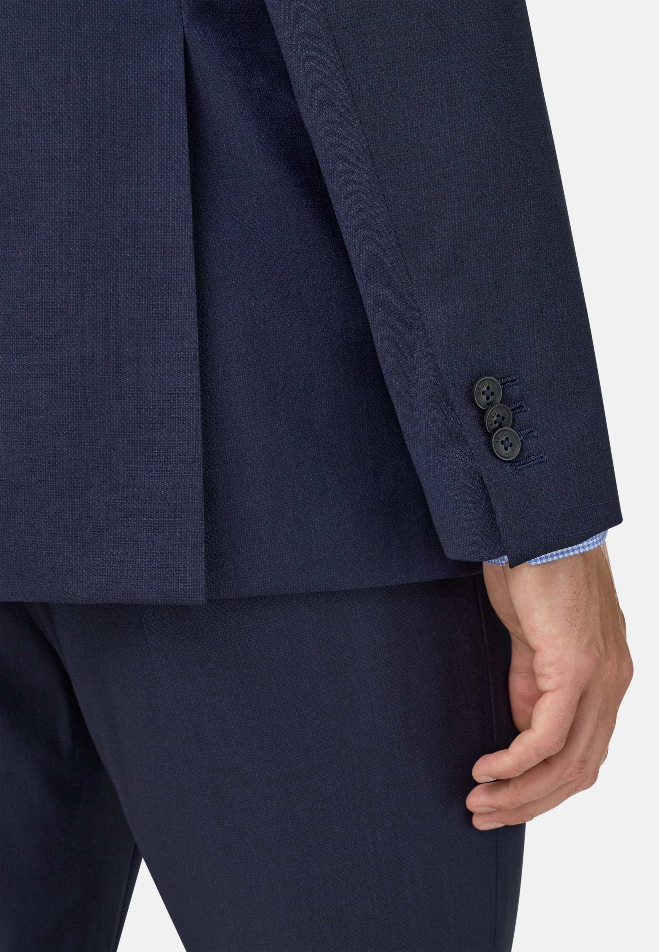 Small Patterned Suits Men's Micro Pattern Suit in Stretch Wool | Boggi Milano