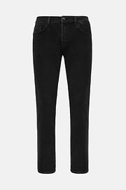 Black Stretch Denim Jeans, Black, hi-res