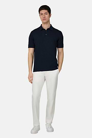 Polo Cotton Crepe, Navy blue, thumb, 2