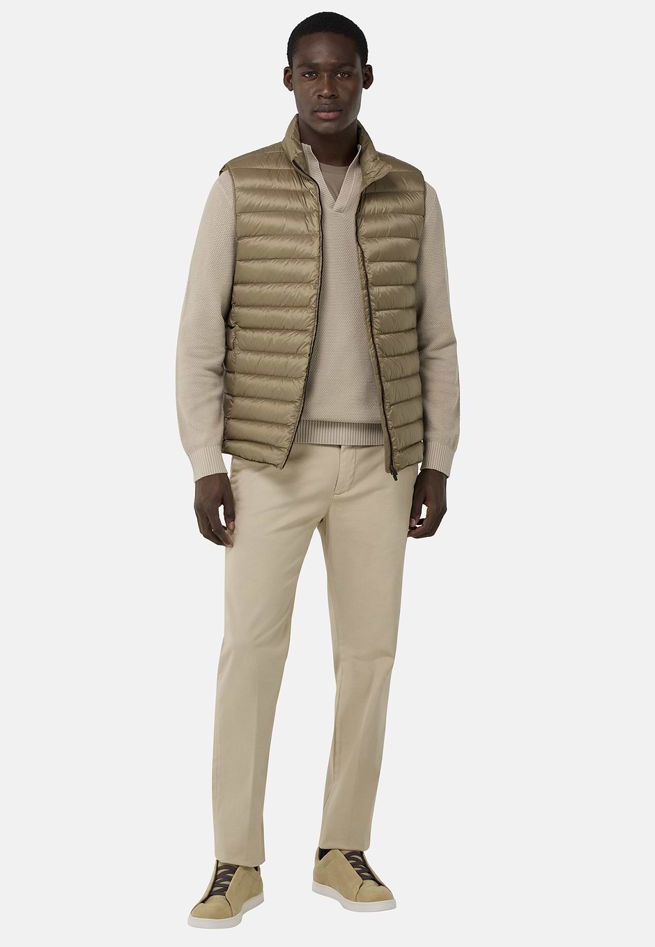 Down Gilet, Beige, hi-res