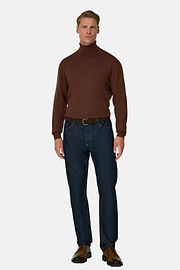 Jeans in Dark Blue Denim, Dark Blue, thumb, 2