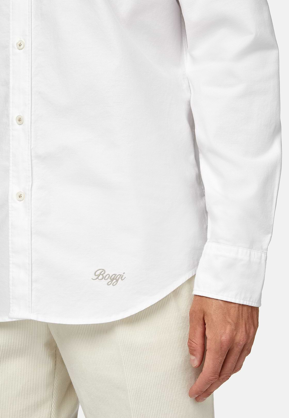 Camisa De Oxford De Algodón Orgánico Reg, Blanco, hi-res