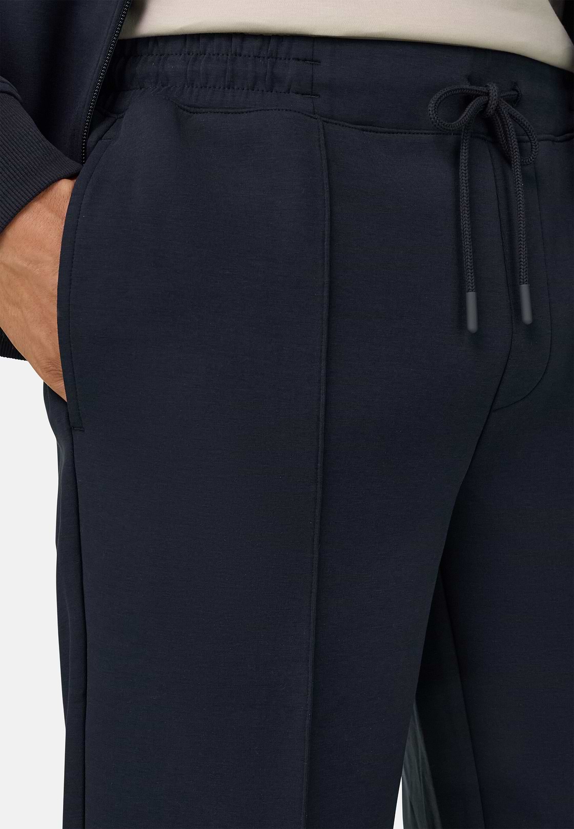 Trousers in Scuba, Navy blue, hi-res, 3