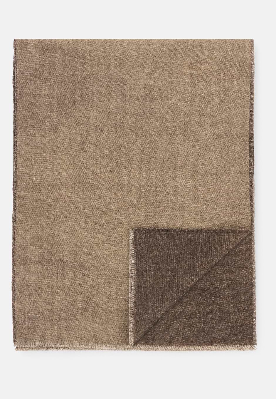 Foulard En Laine Drill Sergé, Beige, hi-res