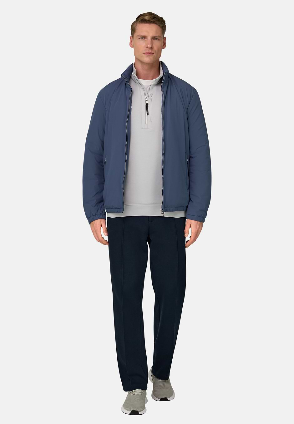 Bomber en Tissu Technique, Bleu clair, hi-res