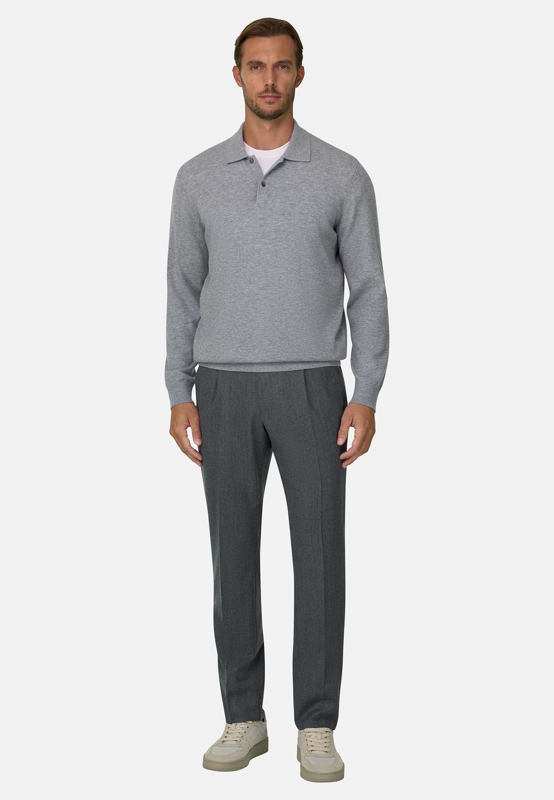 Wool Trousers, Grey, hi-res, 2