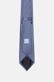 Printed Silk Ceremony Tie, Navy blue, hi-res