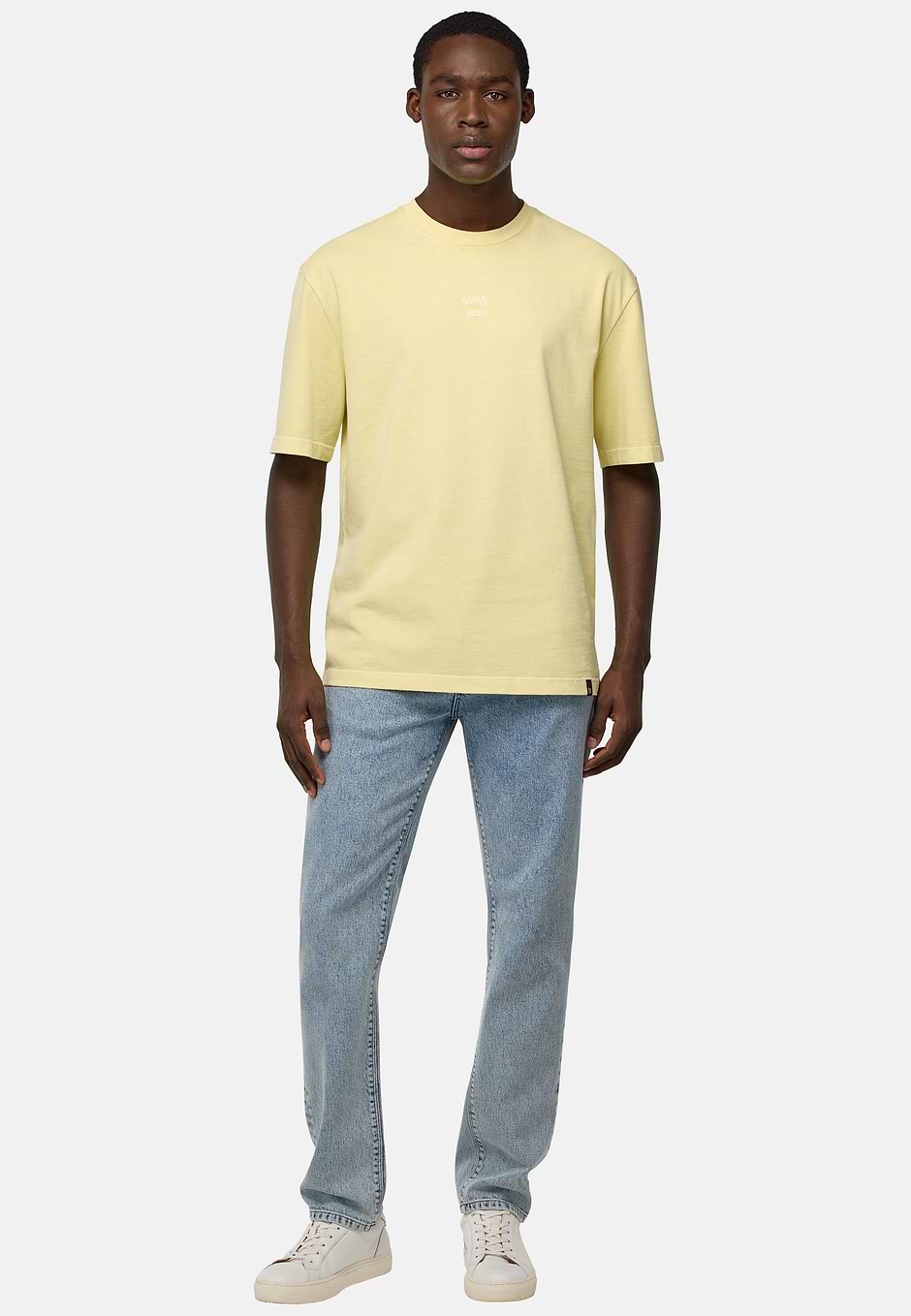 Cotton Jersey T-Shirt, Yellow, hi-res