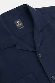 Linen Camp Overshirt, Navy blue, thumb, 5