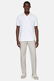 High-Performance Piqué Polo Shirt, White, hi-res