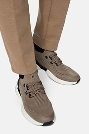 Taupefarbener Willow Sneaker Aus Recyceltem Garn, Taupe, hi-res