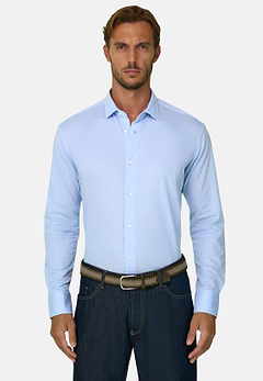 Polo Overhemd Mouliné van Katoen Regular Fit