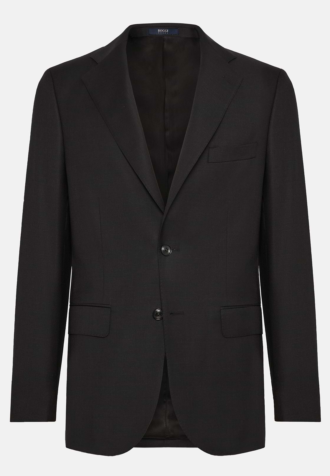 Charcoal Grey Super 130 Wool Jacket, Charcoal, hi-res