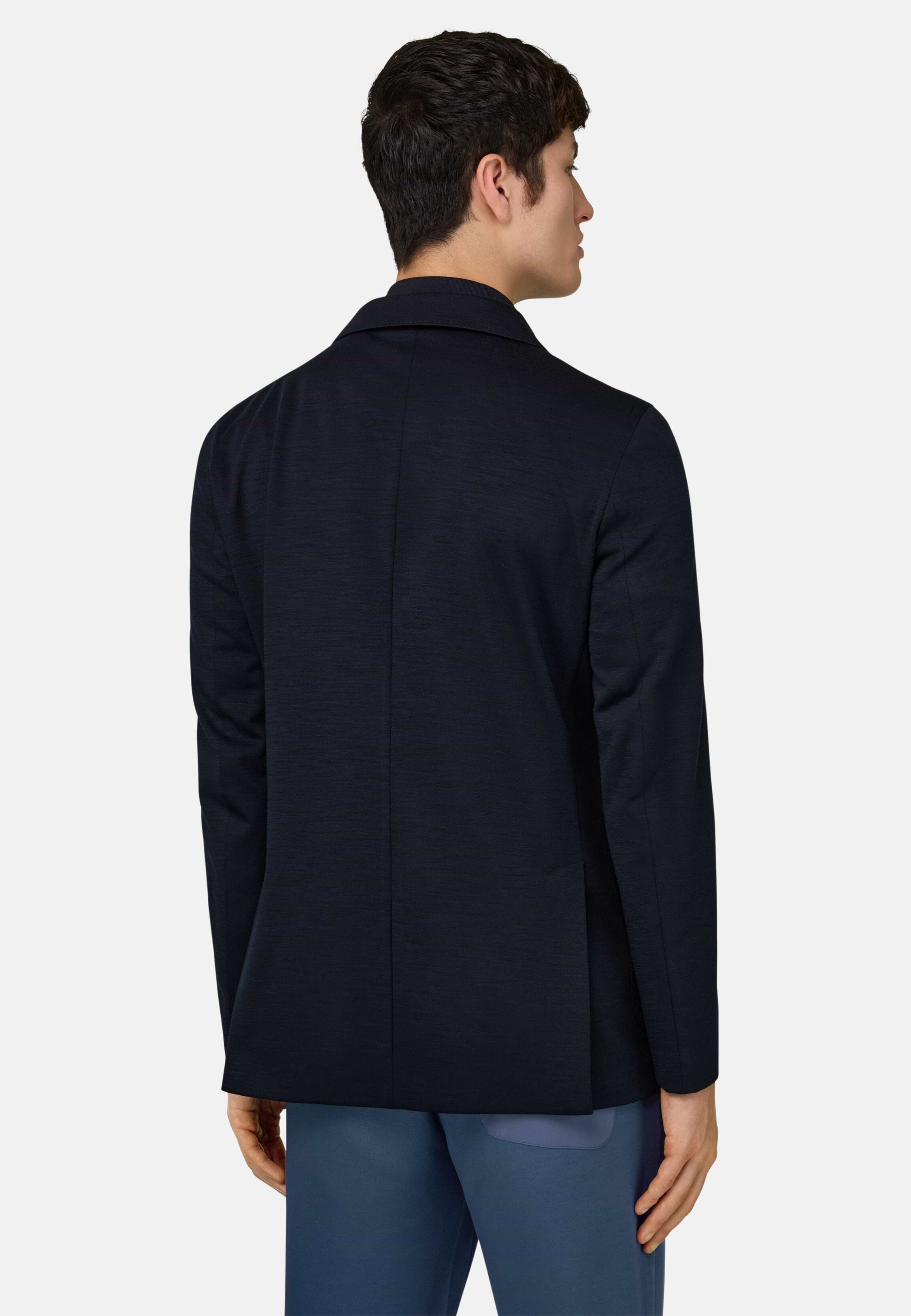 BOGGI Milanoビジネスジャケット Men's Navy Cotton B Jersey Jacket, Navy blue | Boggi Milano