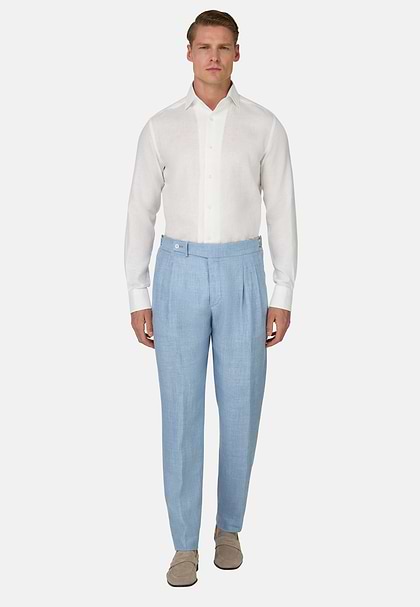 Regular Fit Linen Shirt, White, hi-res