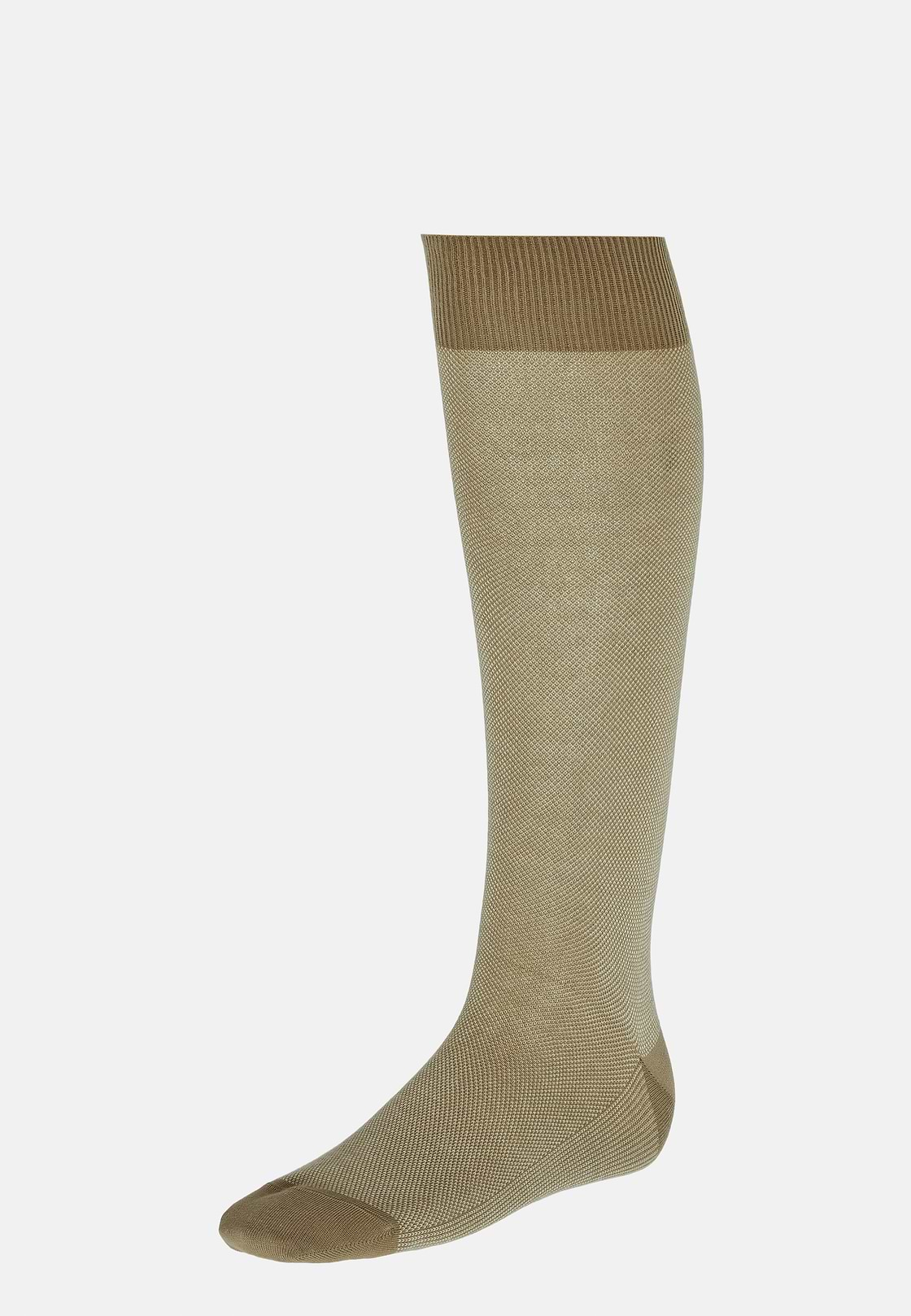 Chaussettes Motif Oxford En Coton Bio, Beige, hi-res